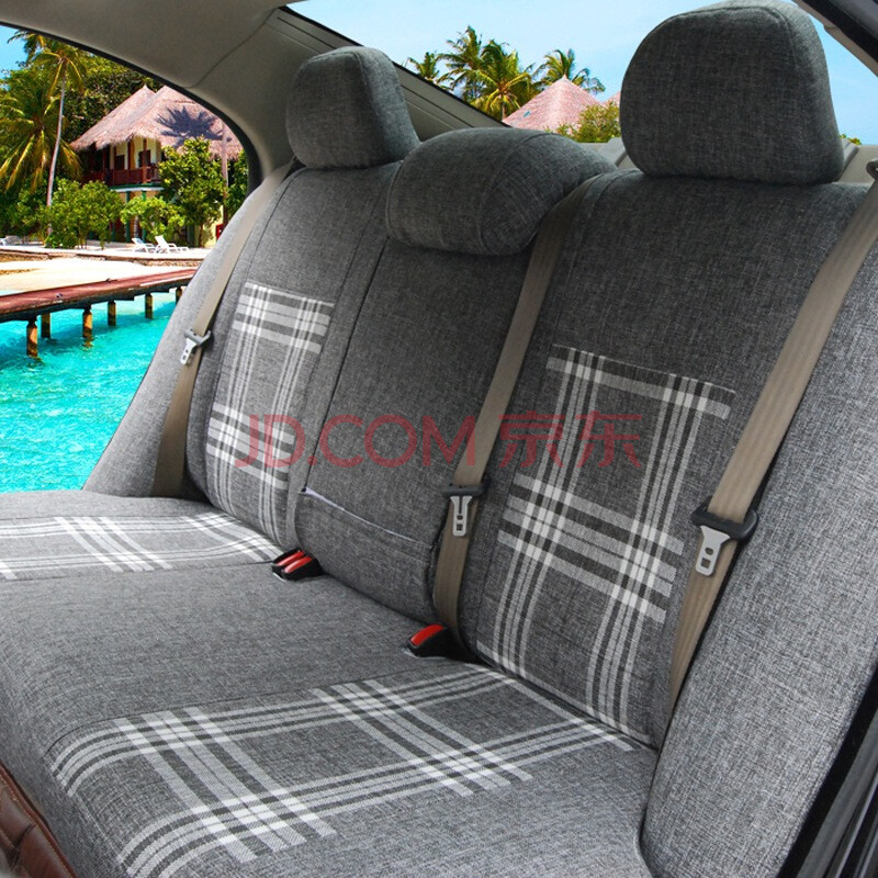 馳欽專車定制汽車座套 都市灰亞麻四季座墊，打造清涼舒適的駕乘空間